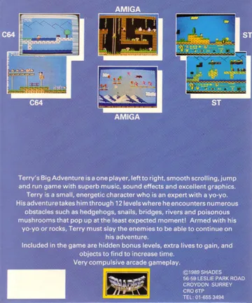 Terry's Big Adventure box cover back